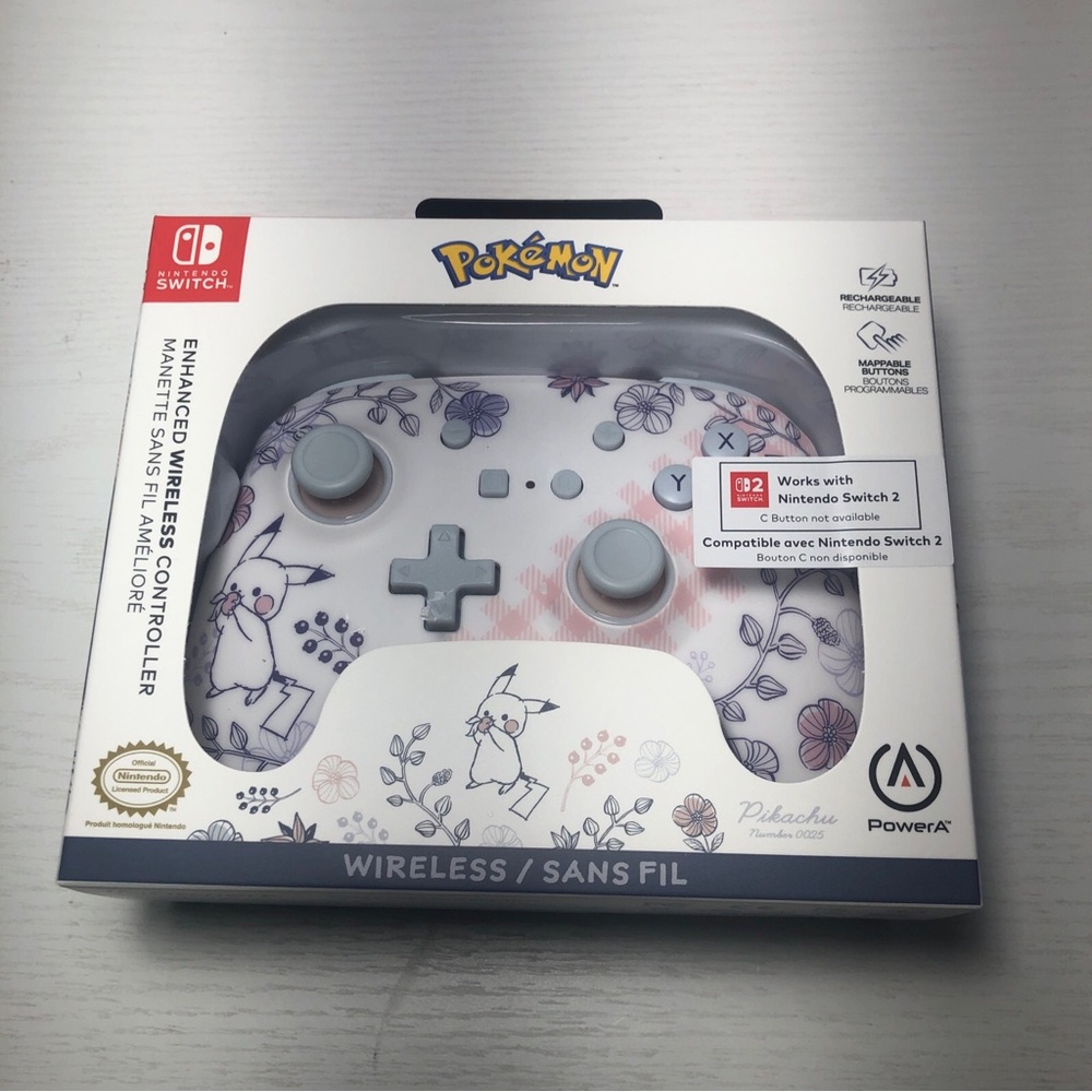 NIB PowerA Enhanced Wireless Switch Controller Pikachu Garden
